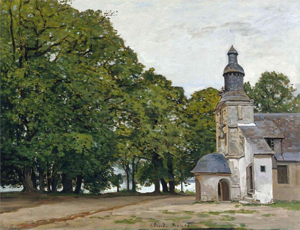 The Chapel Notre-Dame de Grace at Honfleur, 1864 - Claude Monet Paintings
